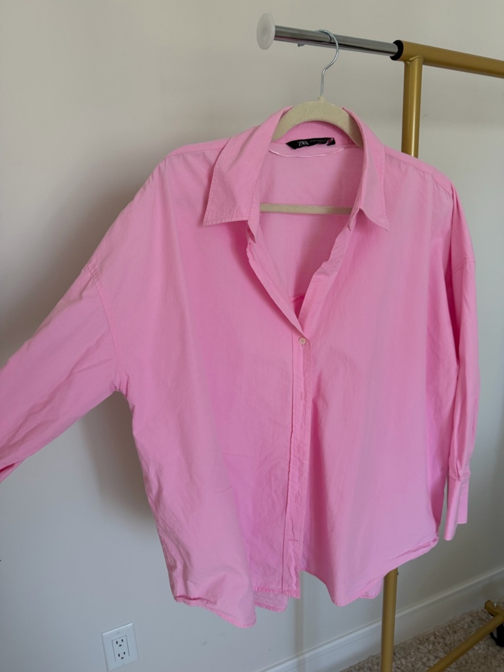 Zara Pink Button-Down Shirt